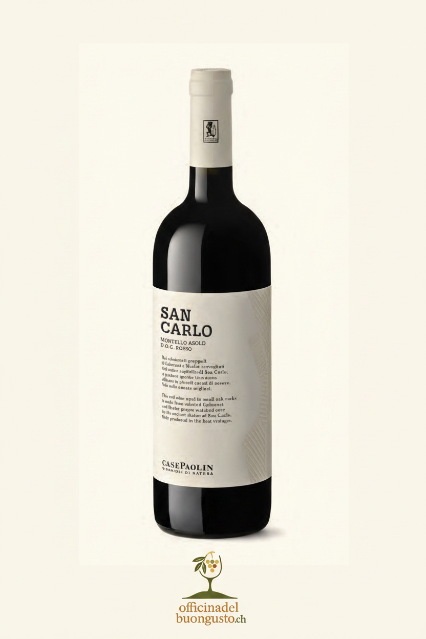 San Carlo Montello Asolo DOC Rosso – Case Paolin mit Officina del Buon Gusto Logo